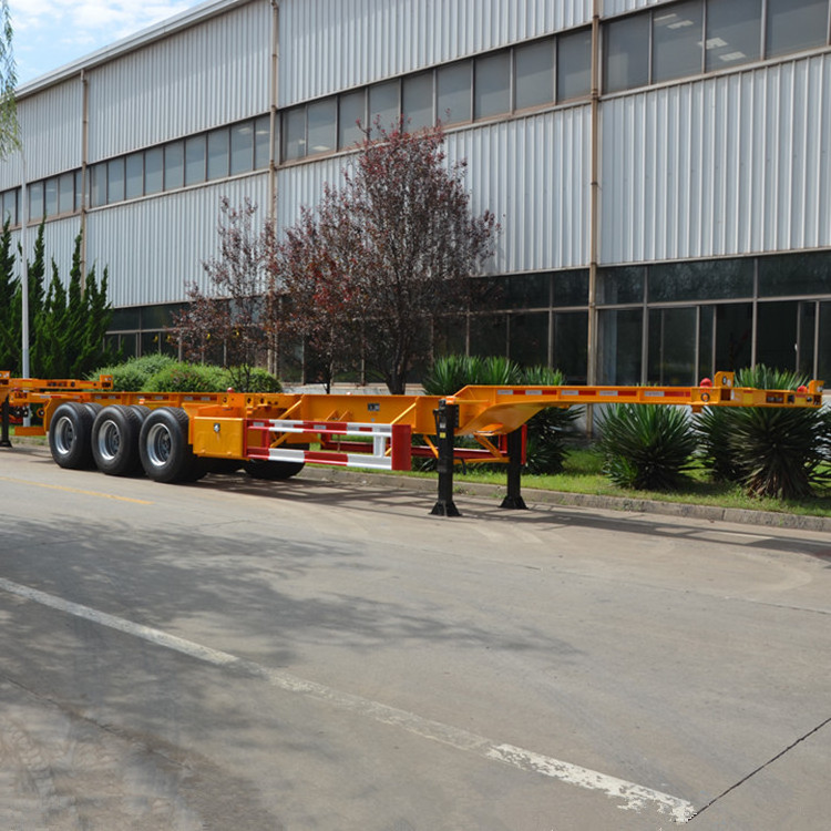 High Quality 3 Axle Truck Trailer 20ft 40ft Container Semi Trailer and Truck for sale