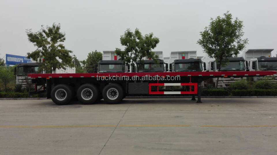 Cheap Hot Sale Tri-axle Forty Foot Trailers 60 Tons 40 Foot Good Quality Container Chassis Flatbed Semi Trucks Trailer