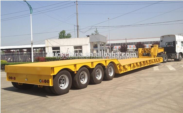 CIMC 4 axle excavator transport trailer 200 ton heavy truck trailer