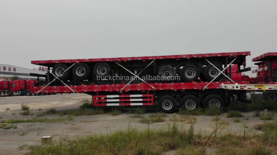 Cheap Hot Sale Tri-axle Forty Foot Trailers 60 Tons 40 Foot Good Quality Container Chassis Flatbed Semi Trucks Trailer