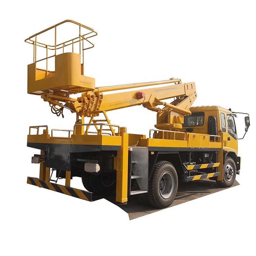 High quality I-SUZU 4X2 LHD Aerial Manlift Work Platform Truck with 23 meters 26 meters lifting Straight arms