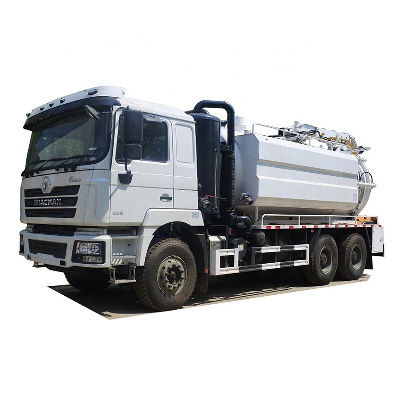 Excellent SHACMAN 6X4 RHD Septic Tank truck sewage suction & water jetting tank truck 18000L loading capacity