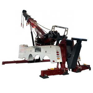 Exclusive Heavy duty Towing and Recovery Wrecker truck with 50 tons rotator lifting boom controlled by remote control