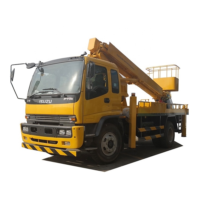 High quality I-SUZU 4X2 LHD Aerial Manlift Work Platform Truck with 23 meters 26 meters lifting Straight arms