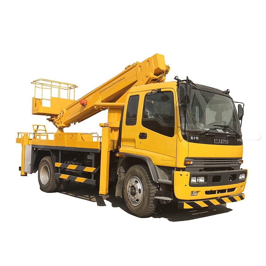 High quality I-SUZU 4X2 LHD Aerial Manlift Work Platform Truck with 23 meters 26 meters lifting Straight arms