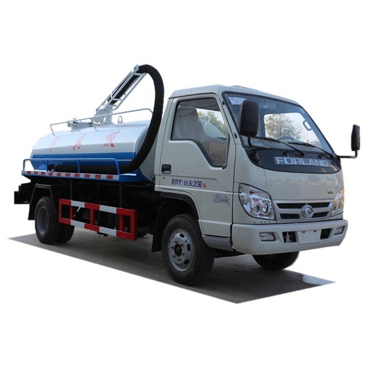 4X2 forland 5000LITERS CESSPIT EMPTIER TRUCK VACUUM PORTABLE TOILET LIQUID COLLECT FECAL TANKER TRUCK HOT SALES