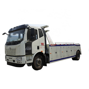 FAW 4x2 heavy duty wrecker towing truck 8 tons 16 tons Telescopic boom and towing arm for loading accident car