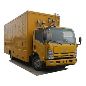 4x2 multi-function Outdoor rescue mobile charging electric truck with 50KW diesel generator mounted Japanese chassis