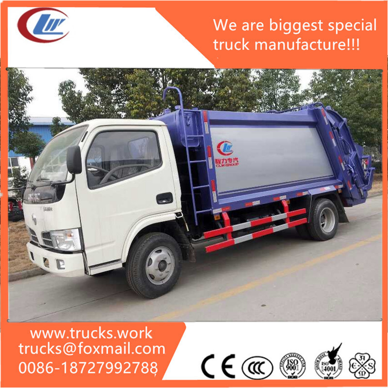 new 5cbm compactor rubish mini small garbage transfer truck for sale