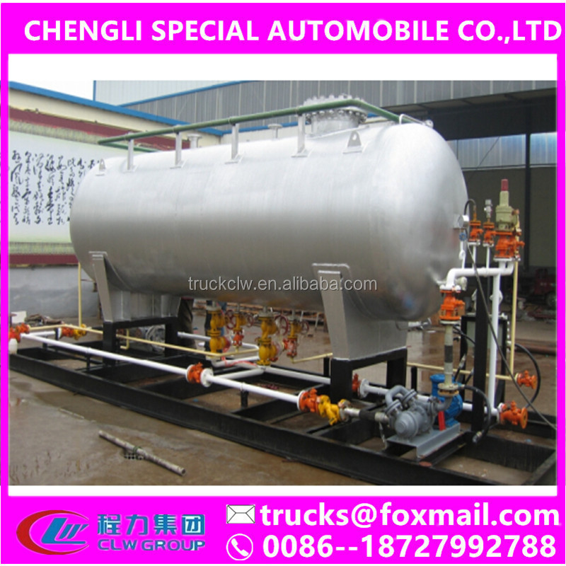 25000liter lpg skid station 25cubic meter mobile movable skid lpg tank 10tons lpg gas station supply cooking gas to home