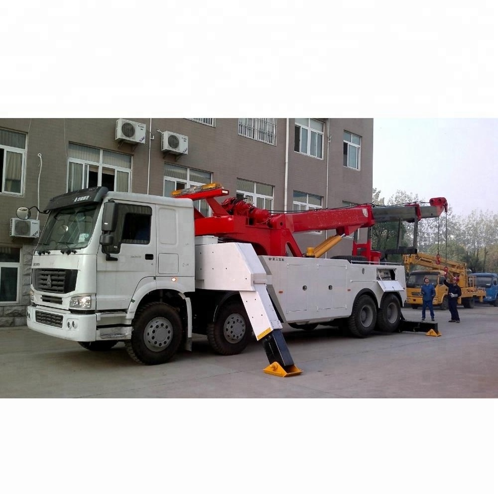 360 Rotation  Crane  Wrecker Beds 50 tons heavy duty rotate wrecker for sale