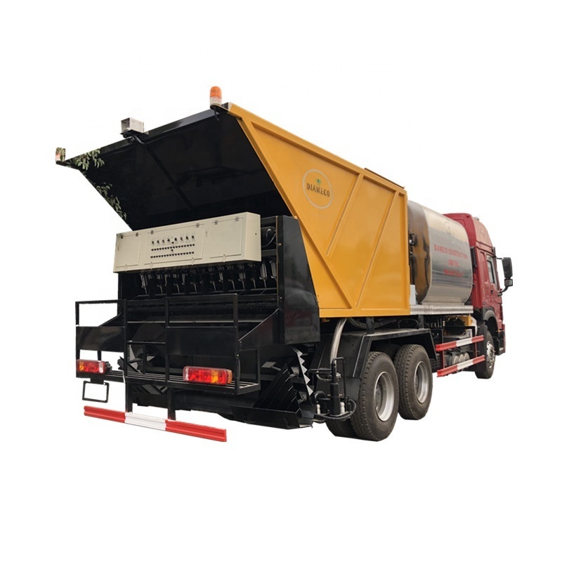 Sinotruk HOWO 6x4 Synchronous chip sealer/asphalt spreader trucks sale