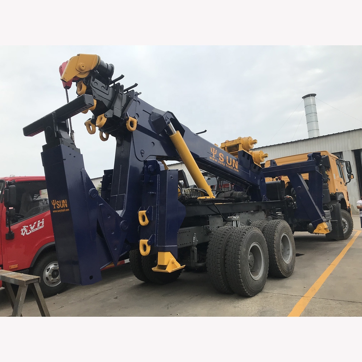 Customized Heavy Duty 40 tons 50 tons 60 tons Rotator Wrecker Body For Sale