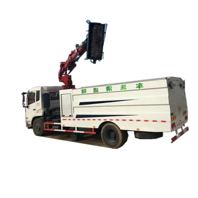 New Dustbin Street Sweeper Truck 8000liters Cleaning Vehicle/Road Sweeper Machine With Snowing Cleaning Equipment