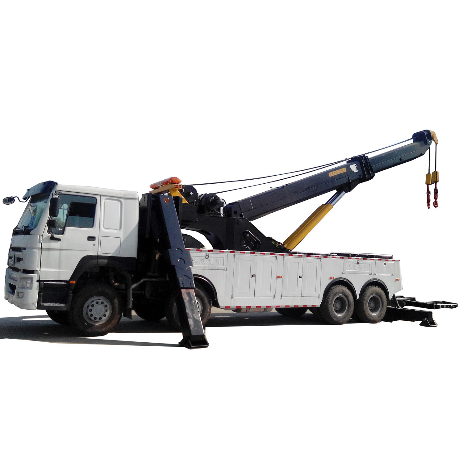 360 Rotation  Crane  Wrecker Beds 50 tons heavy duty rotate wrecker for sale