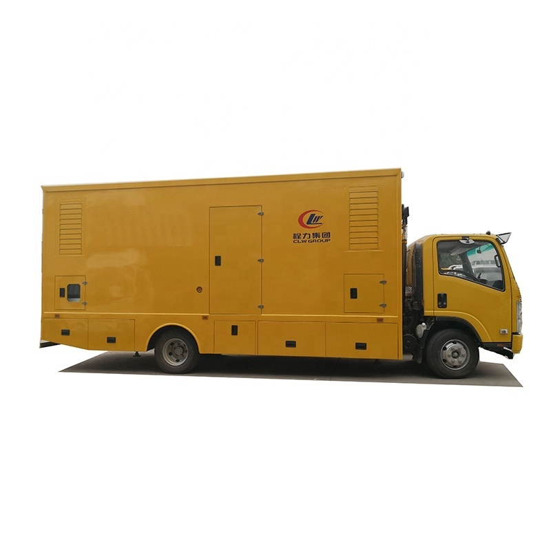 4x2 multi-function Outdoor rescue mobile charging electric truck with 50KW diesel generator mounted Japanese chassis