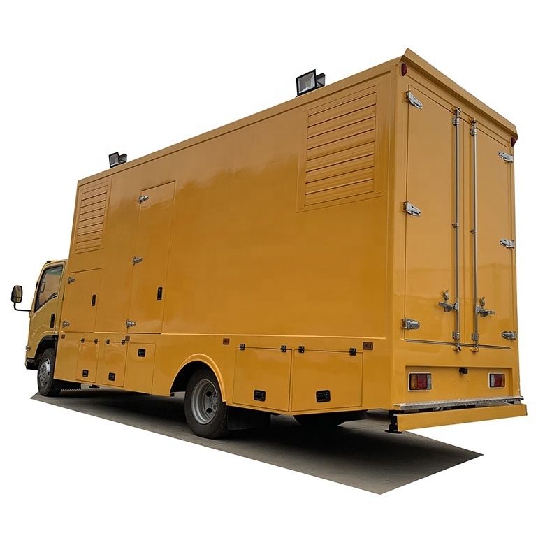 High efficiently 4x2 Emergency electric power supply truck with diesel generator set mounted Japanese chassis for sales