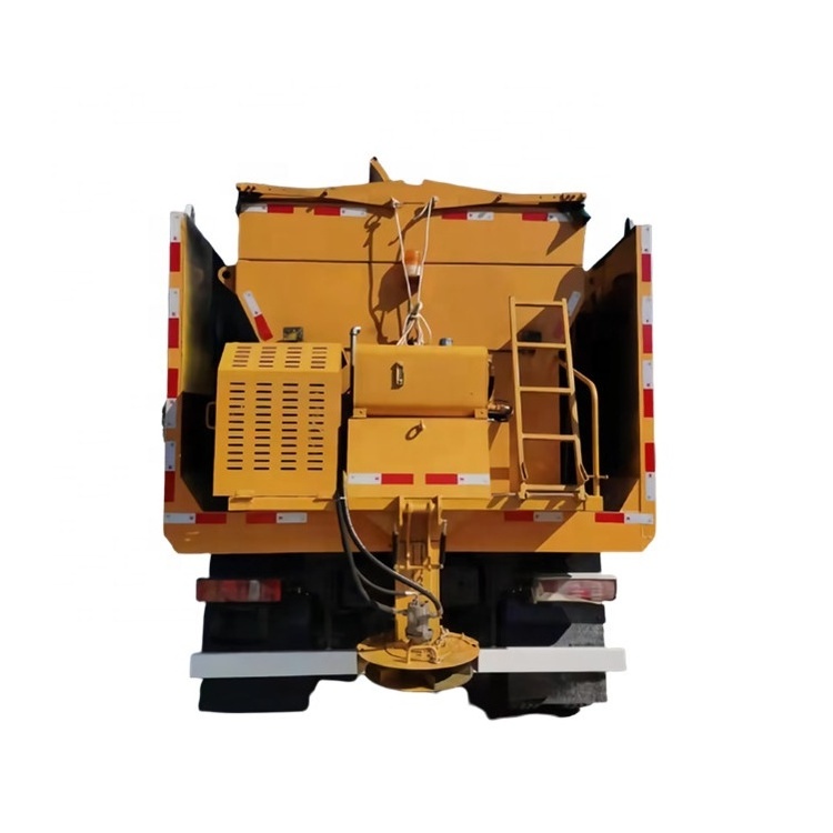 6x4 RHD or  left hand drive Icebreaker snow sweep Snowmelt  Dumper truck carrying salt snow melting truck fix front snow shovel