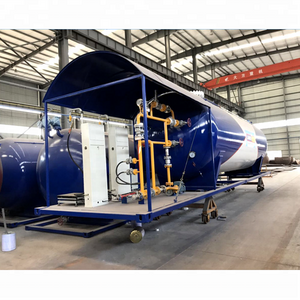 mobile liquid petroleum gas storage tank wi th filling scale lpg skid-mounted filling station