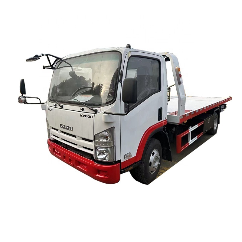 Terrific 4x2 LHD Japanese chassis Tow Truck 5tons flatbed wrecker recovery vehicle for moving disabled car for sales