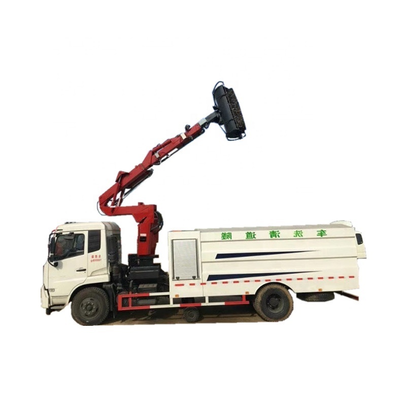 New Dustbin Street Sweeper Truck 8000liters Cleaning Vehicle/Road Sweeper Machine With Snowing Cleaning Equipment