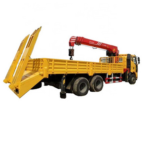 HOWO A7 mobile truck automobile 10 ton sany crane long jack truck self loader type truck  price