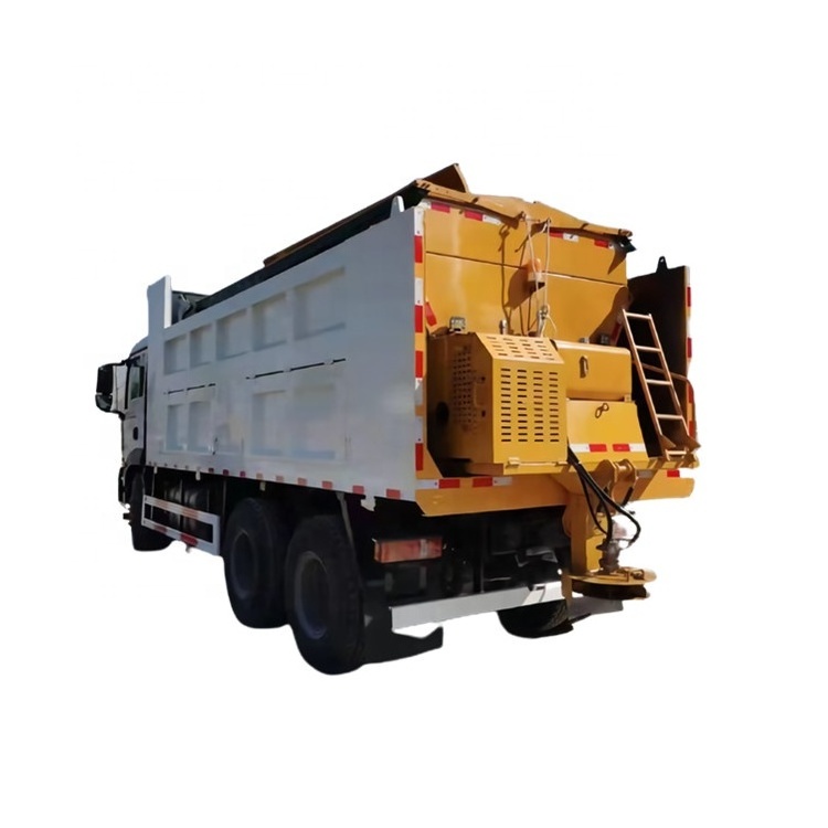 6x4 RHD or  left hand drive Icebreaker snow sweep Snowmelt  Dumper truck carrying salt snow melting truck fix front snow shovel