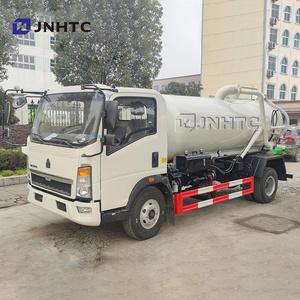 sinotruk howo small sewer suction truck homan 4x2 vacuum sewage clean truck 10KL suction vehicle with pump