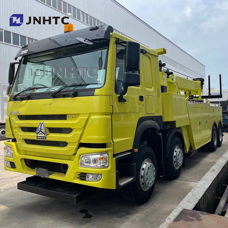 Sinotruk  HOWO 371HP 6X4 8X4 40T 50T Heavy Duty Rotary Wrecker Truck Road Rescue Truck Recovery Truck with Rotation Boom