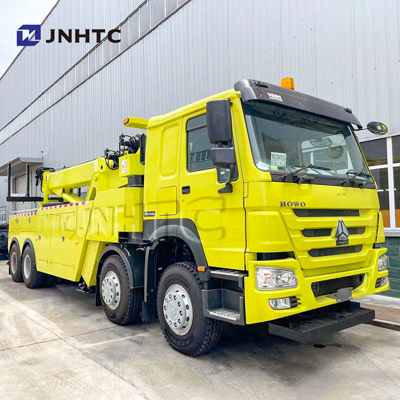 Sinotruk  HOWO 371HP 6X4 8X4 40T 50T Heavy Duty Rotary Wrecker Truck Road Rescue Truck Recovery Truck with Rotation Boom