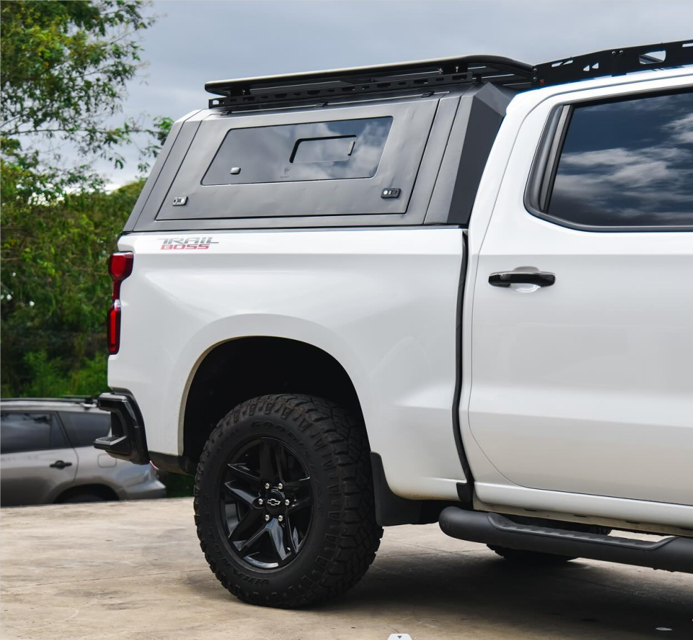 Custom fit aluminum canopy for Chevy Silverado Colorado GMC top camper leakproof anti rusted hard tonneau cover