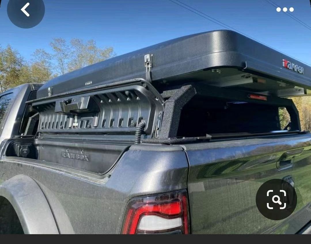 tailored size hard aluminum canopy for Dodge ram 1500 6.4ft with Rambox top camper pickup truck exterior accessory