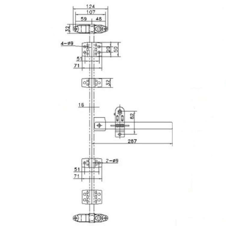 Steel Galvanized Refrigerated Truck Cargo Van And Enclosed Trailer Cam Bar Door Lock Kit