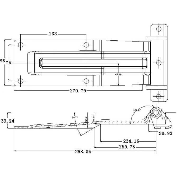 Trailer Rear Door Stainless Steel Hinge