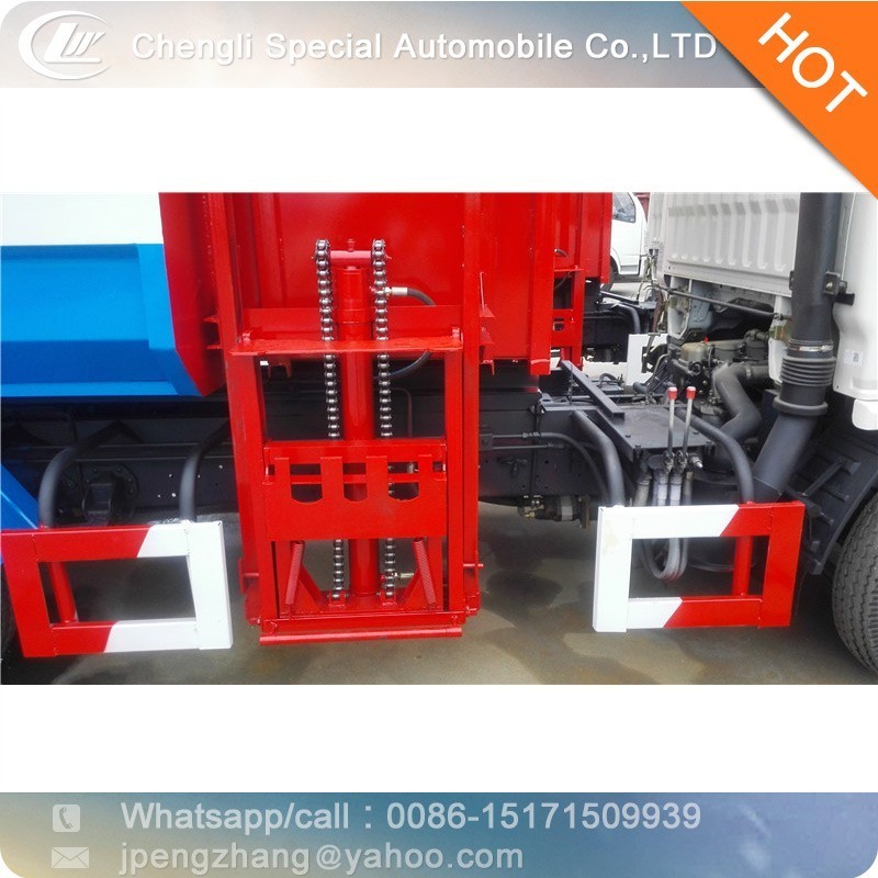 Mini hanging bucket garbage truck side loader forklift truck small garbage truck for 3tons