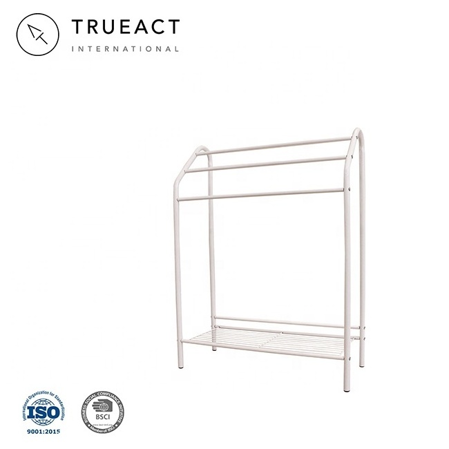 RTS Bathroom metal free standing ladder floor stand towel drying racks stand bathroom