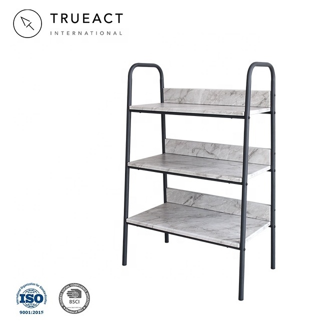 3 tier Marble grain Metal shelf | White color | Taiwan | kitchen | three layer | serving | storage organizer | trolley