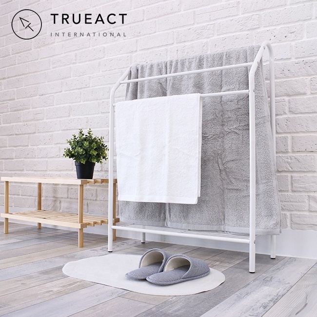 RTS Bathroom metal free standing ladder floor stand towel drying racks stand bathroom