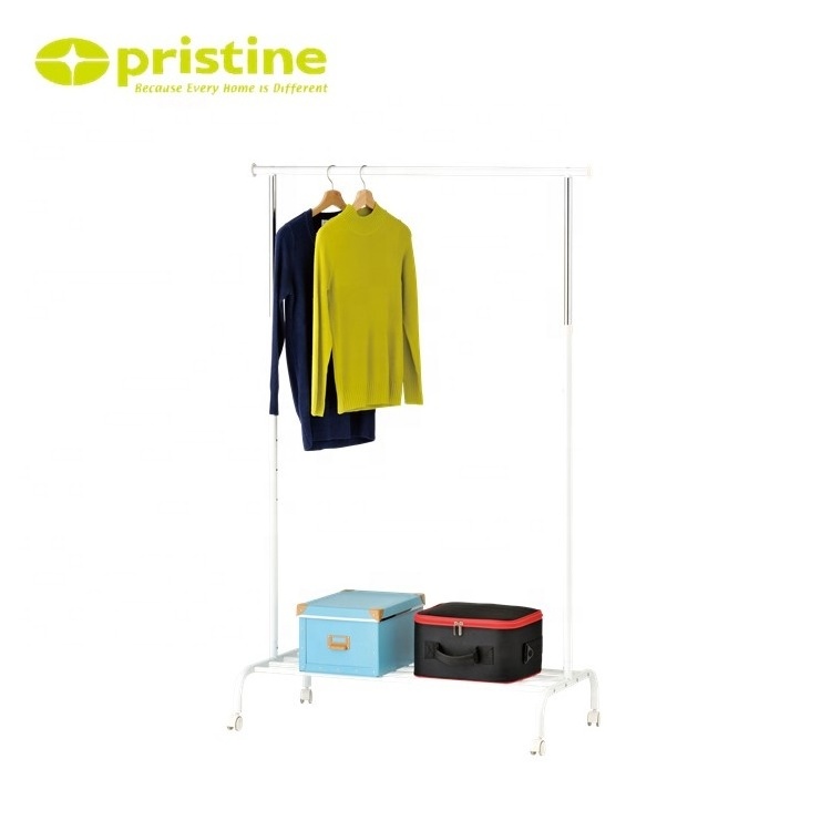 Made in Taiwan modern rolling metal Clothes hanging collapsible clothing garment display rolling rack