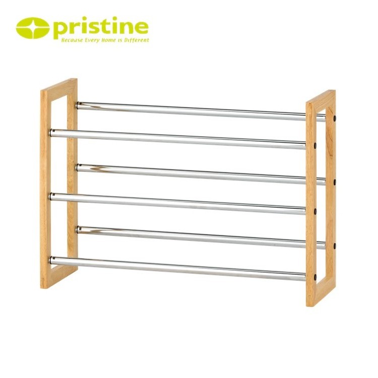 3 tier wooden extendable shoe rack