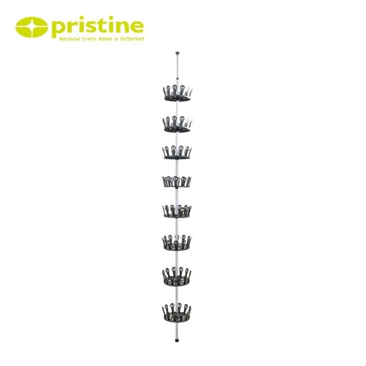 8 tier 48 pairs revolving shoe rack