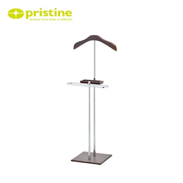 metal wooden suit hanger stand with valet tray