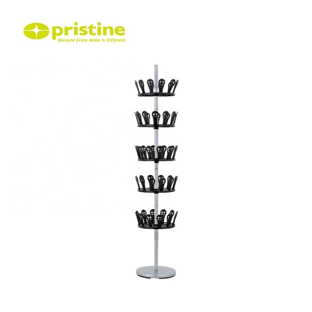 Shelf Plastic Organizer 5 Tier Shoe Rack for 30 Pair Shoes