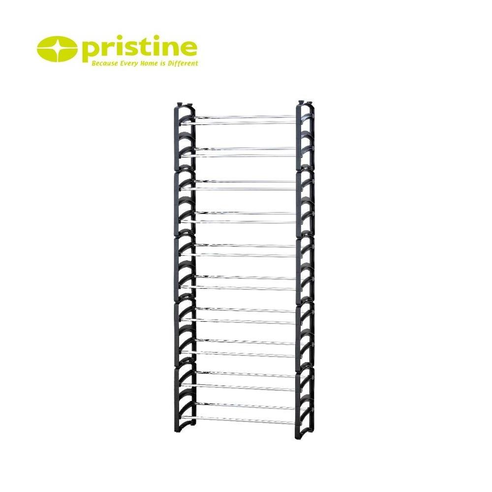 expandable 10 tier space saving plastic metal storage shoe racks