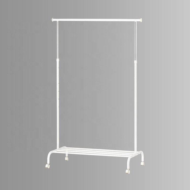 Made in Taiwan modern rolling metal Clothes hanging collapsible clothing garment display rolling rack