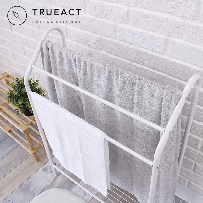 RTS Bathroom metal free standing ladder floor stand towel drying racks stand bathroom