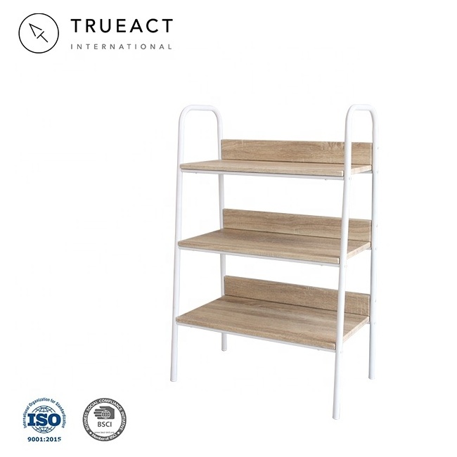 3 tier Wood grain Metal shelf | White color | Taiwan | kitchen | three layer | serving | storage organizer | trolley