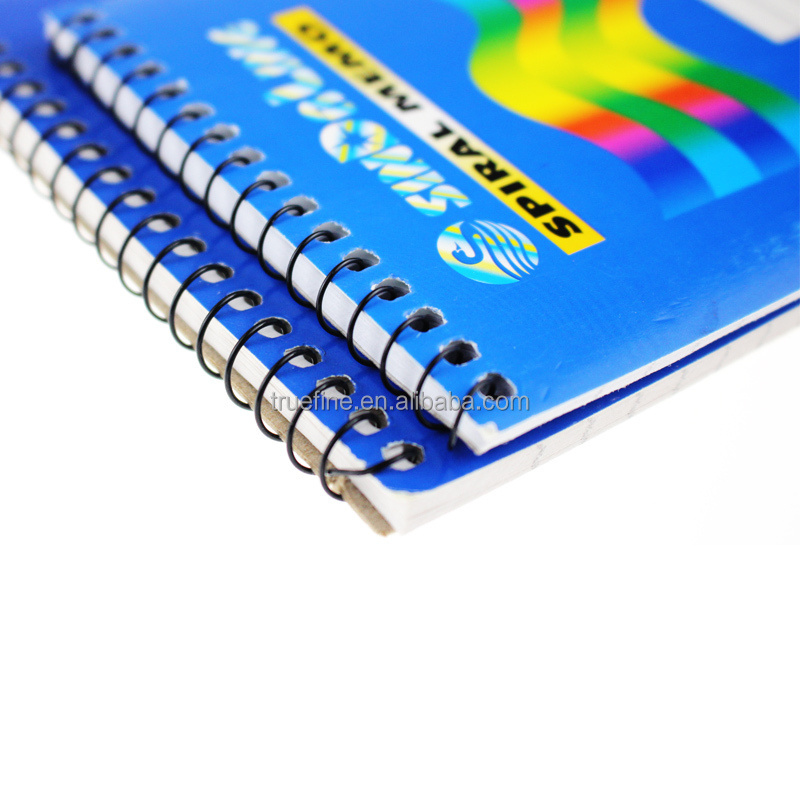 Widely Used Superior Quality Wide Ruled Wire Bound Spiral Notebook Solid Color Exercise Book