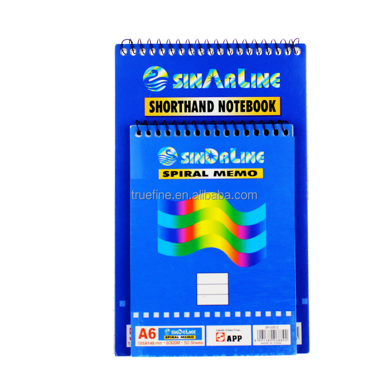 Widely Used Superior Quality Wide Ruled Wire Bound Spiral Notebook Solid Color Exercise Book