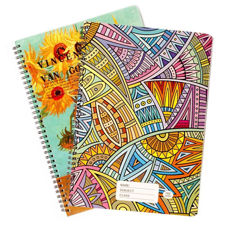 Hot Sale Line Striped School Notebook A4 Double Spiral Notebook With 80 Pages Line